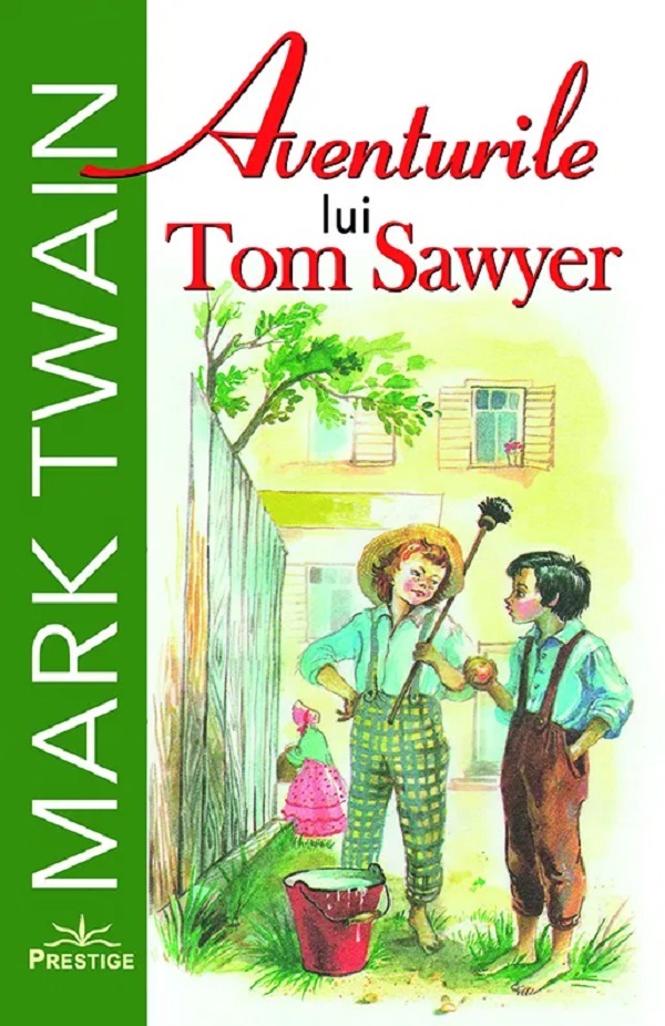 Coperta cărții 'Aventurile lui Tom Sawyer - Mark Twain'
