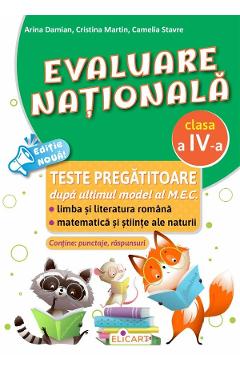 Coperta cărții 'Evaluare naționala - Clasa 4 Ed.2026 - Arina Damian, Cristina Martin, Camelia Stavre'