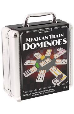 Imaginea produsului 'Joc Domino: Trenul mexican, în cutie metalică. Mexican Train Dominoes'