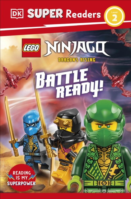 Coperta cărții 'DK Super Readers Level 2 LEGO NINJAGO Dragons Rising Battle Ready! -'