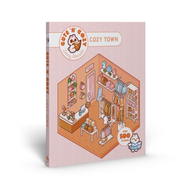 Coperta cărții 'Cute 'n' Cozy Sticker Therapy: Cozy Town - Zenny Abanales'