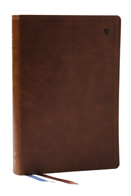 Coperta cărții 'Net Bible, Large Print Thinline with Cross References, Brown Leathersoft, Comfort Print -'