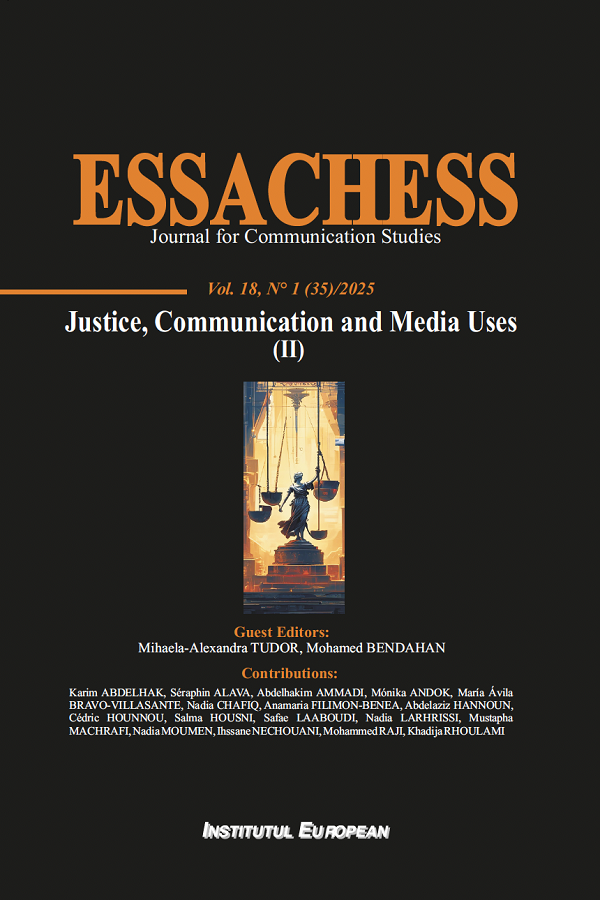 Coperta cărții 'Revista Essachess Vol.18 Nr.1 (35) din 2025: Justice, Communication and Media Uses (II)'