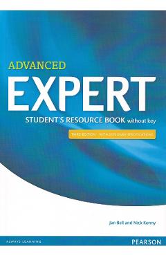 Coperta cărții 'Expert Advanced Student's Resource Book without key - Jan Bell, Nick Kenny'