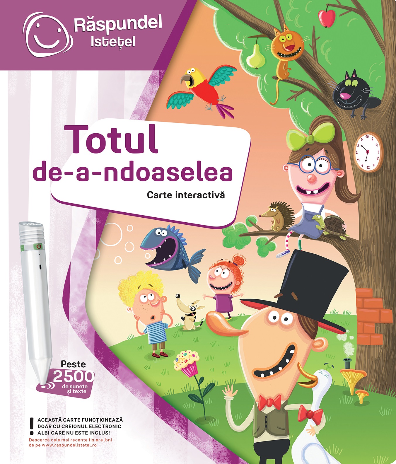 Coperta cărții 'Carte interactivă: Răspundel Istețel. Totul de-a-ndoaselea'