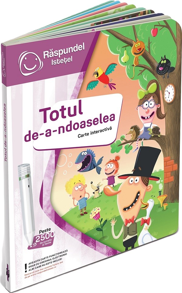 Coperta cărții 'Carte interactivă: Răspundel Istețel. Totul de-a-ndoaselea'