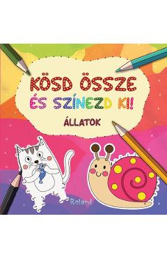 Coperta cărții 'Kösd össze és színezd ki! Állatok'
