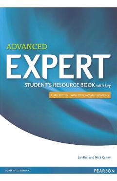 Coperta cărții 'Expert Advanced Student's Resource Book with key - Jan Bell, Nick Kenny'