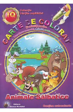 Coperta cărții 'Animale sălbatice. Carte de colorat și activități practice'