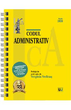 Coperta cărții 'Codul administrativ Martie 2026 Ed.Spiralată - Verginia Vedinaș'