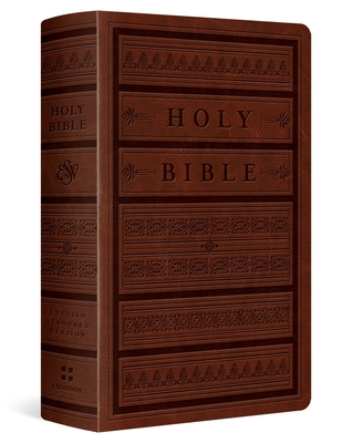 Coperta cărții 'ESV Giant Print Personal Size Bible, Red Letter (Trutone, Brown, Engraved Mantel Design) -'