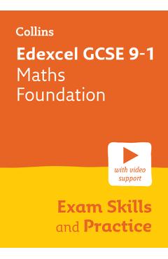 Coperta cărții 'Collins GCSE Science 9-1 -- Edexcel GCSE 9-1 Maths Foundation Exam Skills Workboo: Interleaved Command Word Practice -'