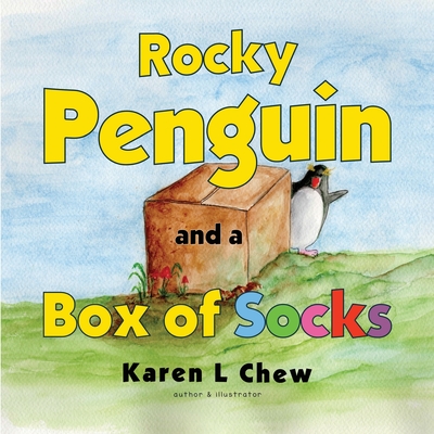 Coperta cărții 'Rocky Penguin and a Box of Socks - Karen L. Chew'