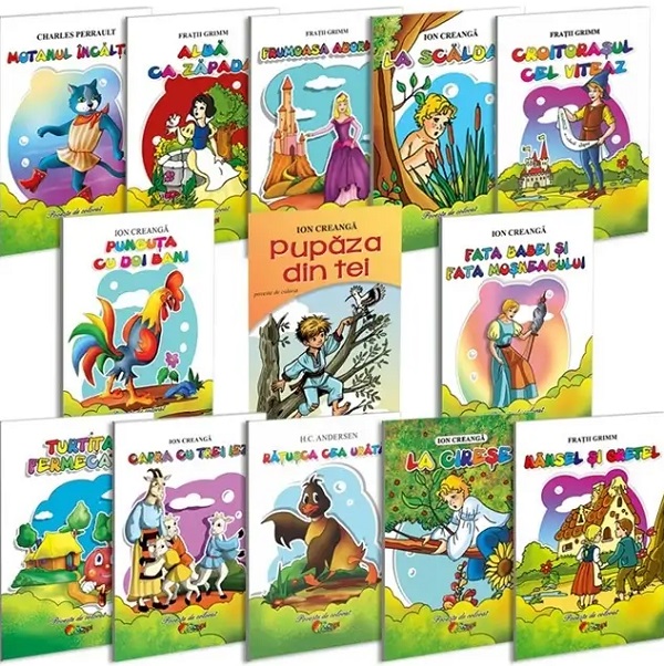 Coperta cărții 'Pachet 13 carti cu povesti de colorat'