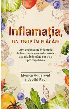 Coperta cărții 'Inflamația, un trup în flăcări - Monica Aggarwal, Jyothi Rao'