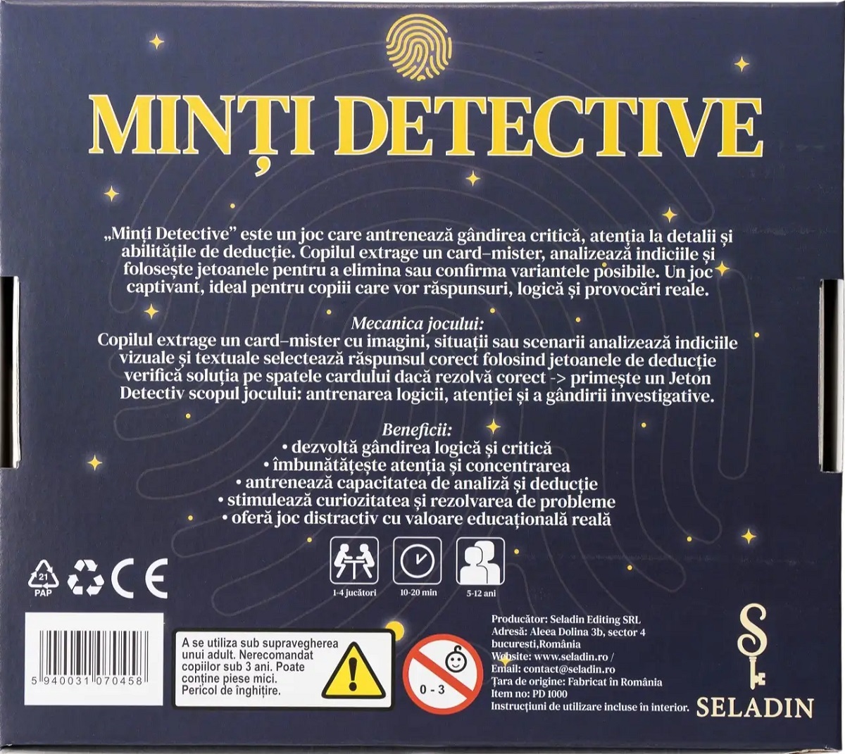 Imaginea produsului 'Joc educativ: Minți Detective'