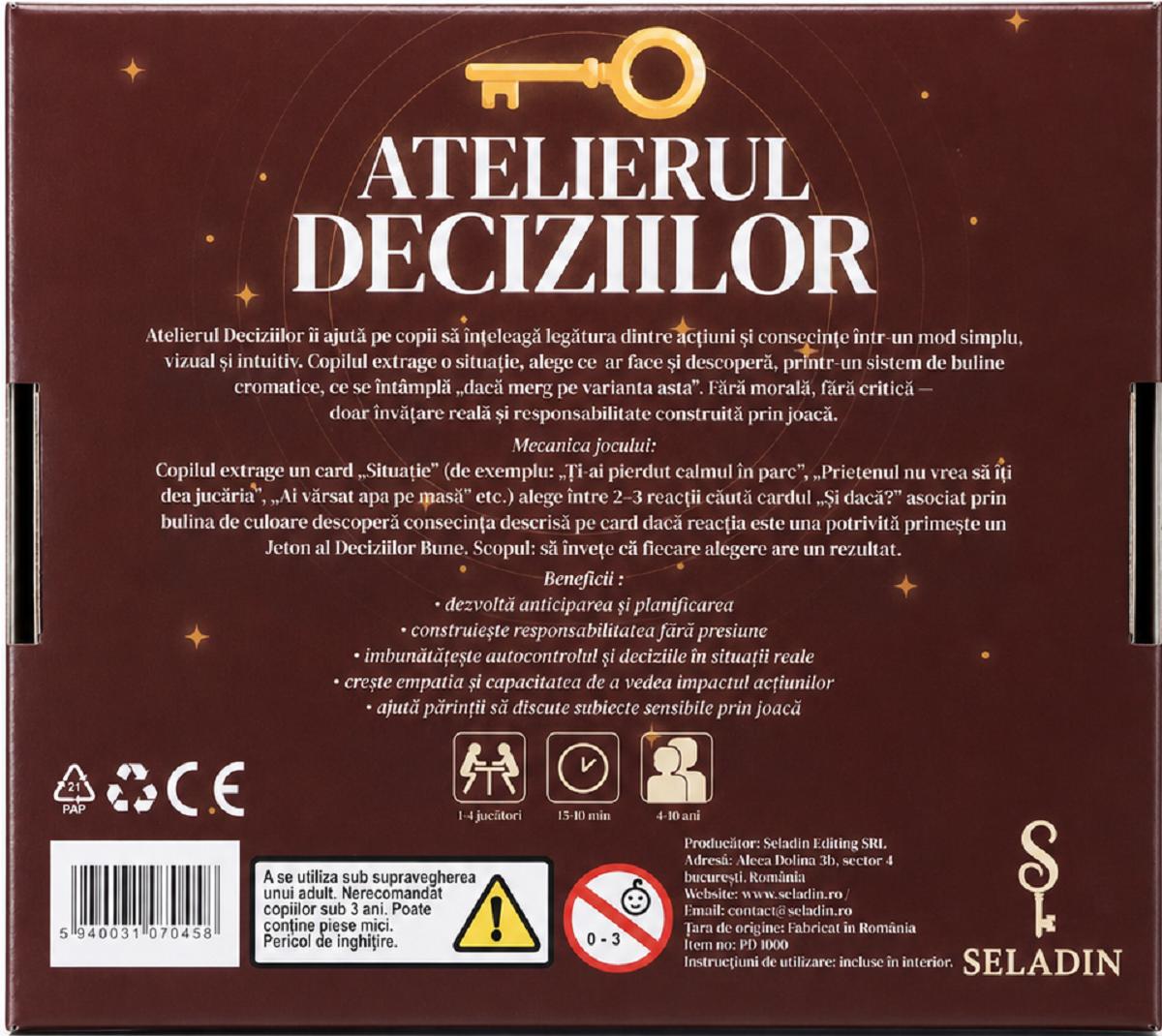 Imaginea produsului 'Joc educativ: Atelierul deciziilor'