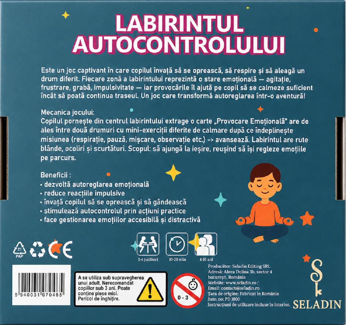 Imaginea produsului 'Joc educativ: Labirintul autocontrolului'