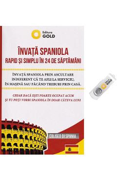 Coperta cărții 'Învață spaniola rapid și simplu în 24 de săptămâni + Stick USB - Lucia Vara'