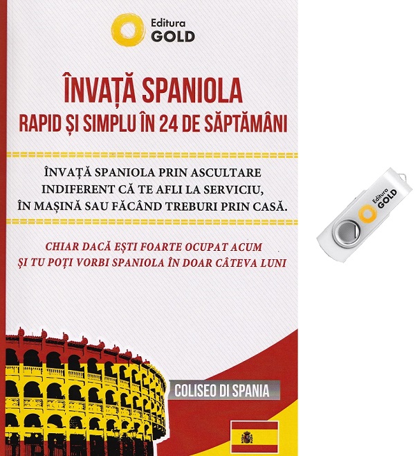 Coperta cărții 'Învață spaniola rapid și simplu în 24 de săptămâni + Stick USB - Lucia Vara'