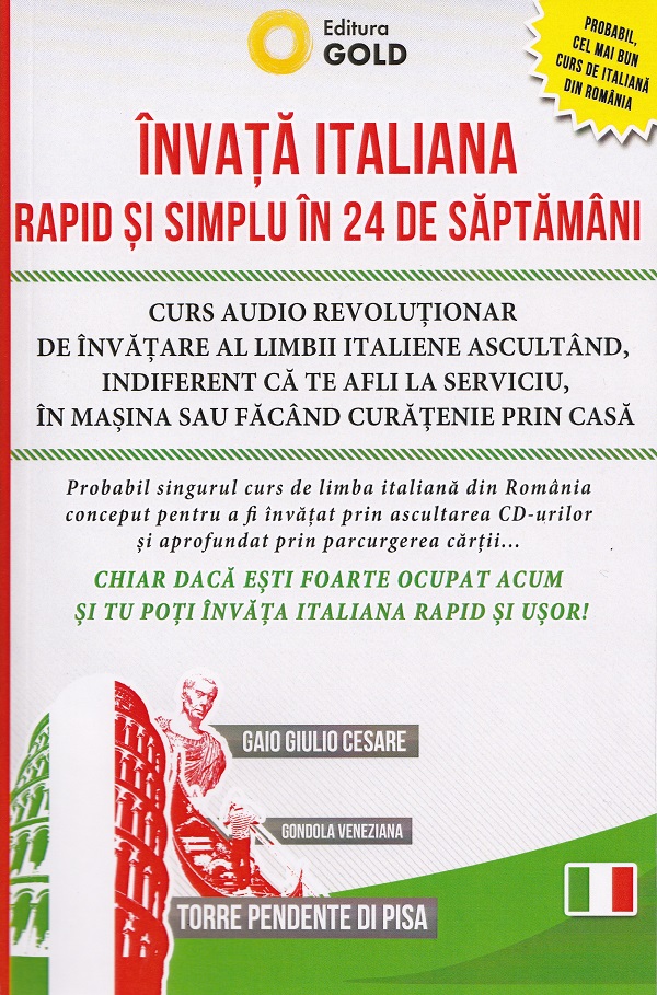 Coperta cărții 'Învață italiană rapid și simplu în 24 de săptămâni + Stick USB - Simona Vara'