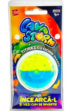 Imaginea produsului 'Titirez cu strălucire magică: Lava Storm albastru și verde'