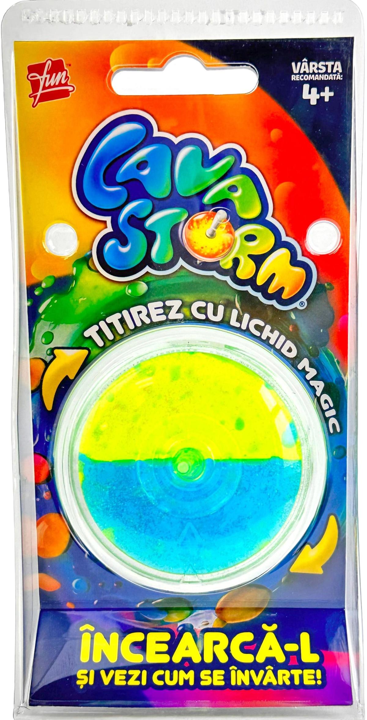 Imaginea produsului 'Titirez cu strălucire magică: Lava Storm albastru și verde'