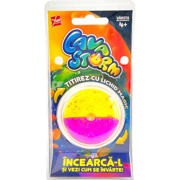 Titirez cu stralucire magica: Lava storm roz si galben