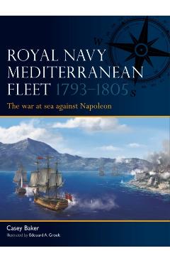 Coperta cărții 'Royal Navy Mediterranean Fleet 1793–1805 - Lt Col Casey Baker'