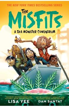 Coperta cărții 'A Sea Monster Conundrum (the Misfits) - Lisa Yee'
