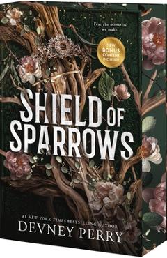 Coperta cărții 'Shield of Sparrows: An Enemies-To-Lovers Epic Romantasy - Devney Perry'
