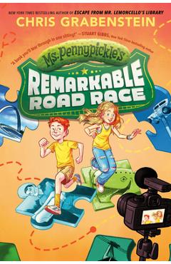 Coperta cărții 'Ms. Pennypickle's Remarkable Road Race - Chris Grabenstein'
