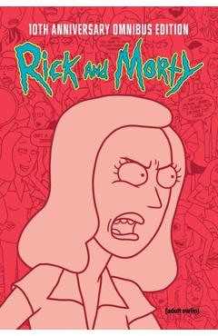Coperta cărții 'Rick and Morty 10th Anniversary Omnibus Vol. 4 - Kyle Starks'