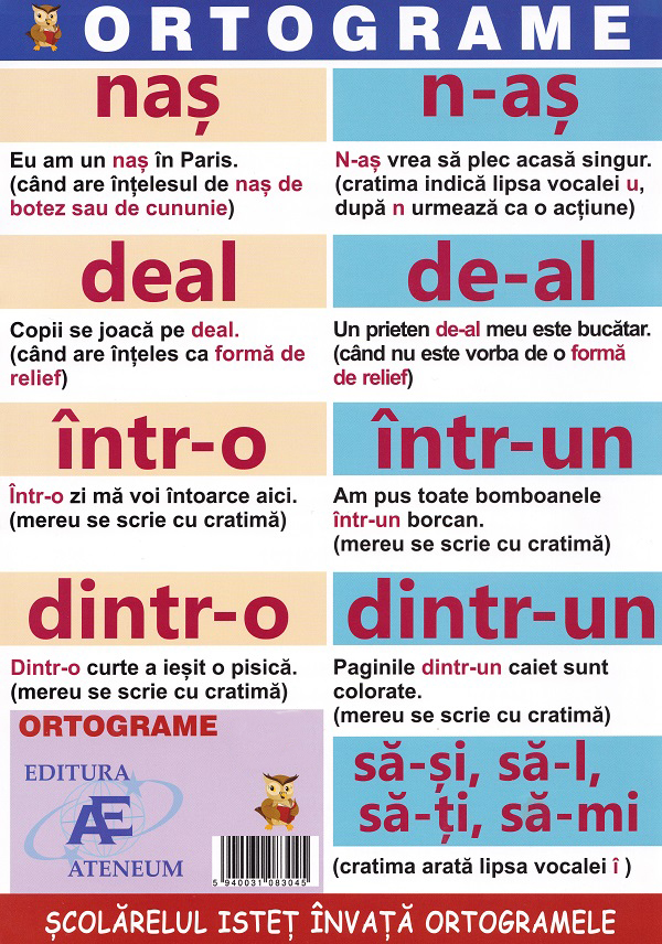Ortograme. Scolarelul istet invata ortogramele