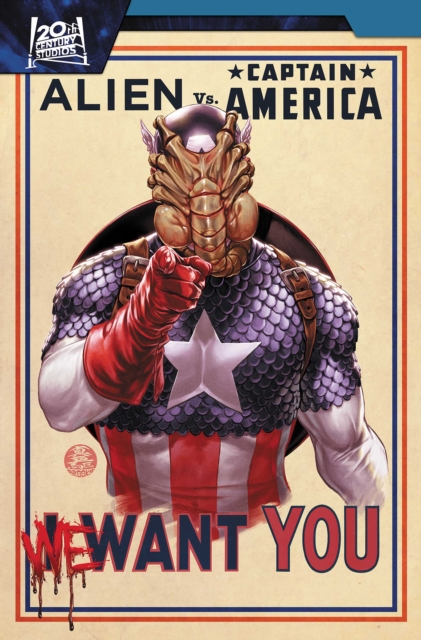 Coperta cărții 'Alien vs. Captain America - Frank Tieri'