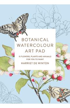 Coperta cărții 'Botanical Watercolour Art Pad - Harriet De Winton'