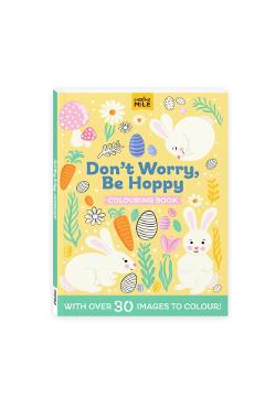 Coperta cărții 'Don't Worry Be Hoppy Colouring Book - Creative Mile'