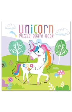 Coperta cărții 'Unicorn Puzzle Book: Board Book With Jigsaw Puzzles For Kids - Mamta Garg'