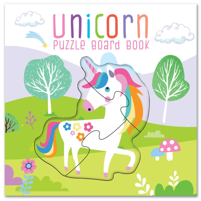 Coperta cărții 'Unicorn Puzzle Book: Board Book With Jigsaw Puzzles For Kids - Mamta Garg'