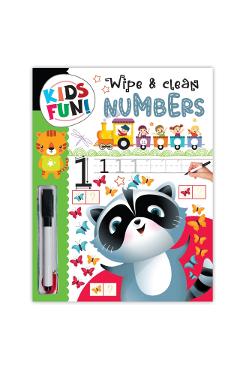 Coperta cărții 'Kids Fun! Reusable Wipe And Clean Book - Embark On An Exciting Journey Exploring Numbers And Enhance Early Learning'