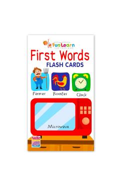 Coperta cărții 'First Words 30 Flash Cards Box - Mamta Garg'