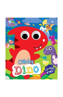 Coperta cărții 'Wobbly Eyes Story Board Book: Catchy Dino - Story Board Book With Googly Eyes For Fun And Interactive Learning For Kids'