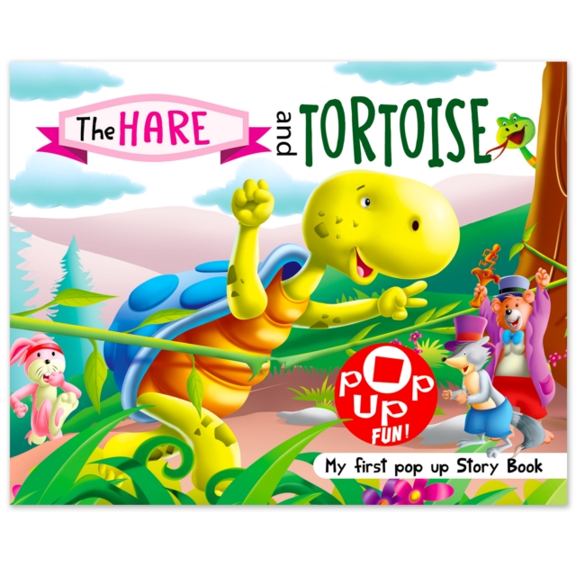 Coperta cărții 'Pop Up Fun! My First Pop Up Story Book: Hare And The Tortois - Pop Up Stories For Kids - Mamta Garg'