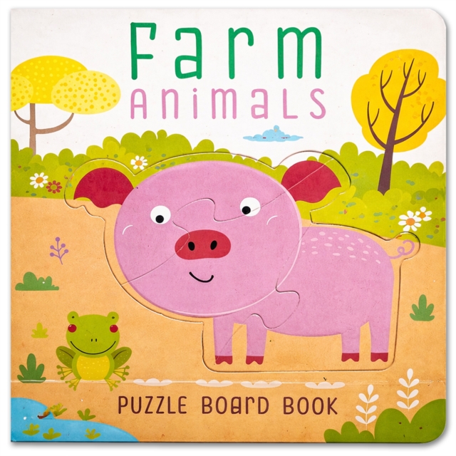 Coperta cărții 'Farm Animals Puzzle Book: Board Book With Jigsaw Puzzles For Kids - Mamta Garg'