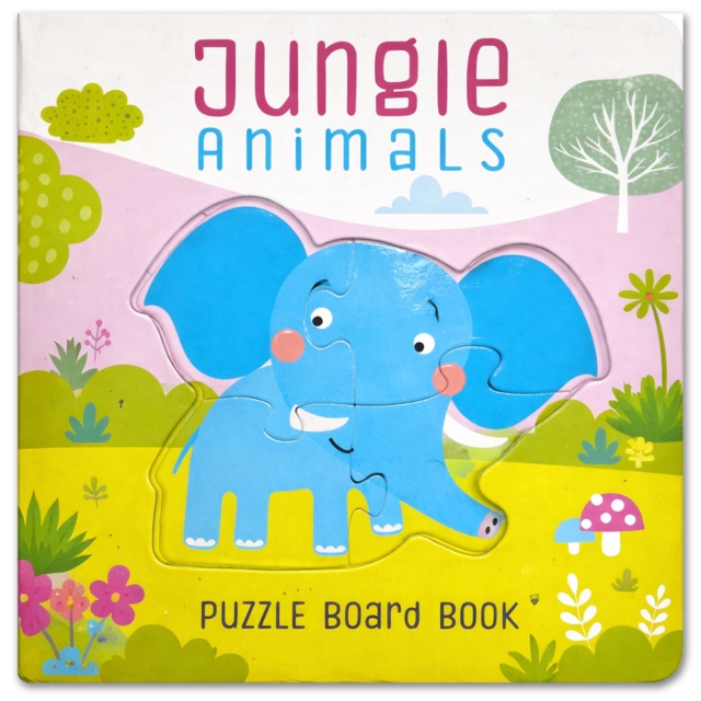 Coperta cărții 'Jungle Animals Puzzle Book: Board Book With Jigsaw Puzzles For Kids - Mamta Garg'