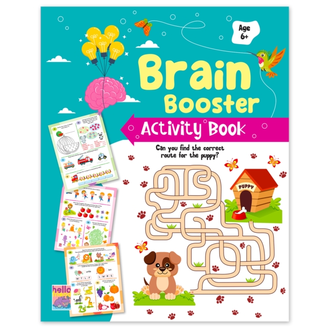 Coperta cărții 'Brain Booster Activity Book For Kids Toddlers And Children 6+ Years: 96 Pages Preschool Educational Writing Practice,'