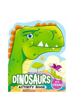 Coperta cărții 'Dinosaur Sticker Activity Book For Kids, Childern And Toddlers - Fun Activity With Coloring - Ages 3+ Years - Mamta Garg'