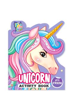 Coperta cărții 'My First Unicorn Sticker Activity Book For Kids, Childern And Toddlers - Fun Activity With Coloring - Ages 3+ Years -'