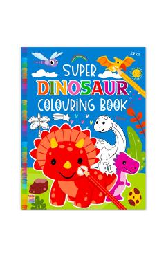 Coperta cărții 'Super Dinosaur Colouring Book - Mamta Garg'