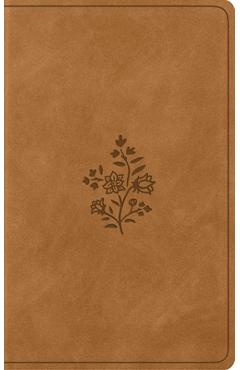 Coperta cărții 'ESV Vest Pocket New Testament with Psalms and Proverbs, Red Letter (Trutone, Nubuck Caramel, Wildflower Design) -'
